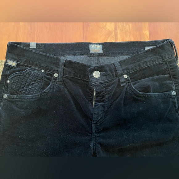 Black Citizens of Humanity Smooth Corduroy/Velvet Pants - Long 31" Inseam! - Picture 5 of 7